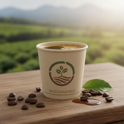 Lấy mẫu Nếm Cốc giấy Mini 4oz Logo tùy chỉnh In Cà phê phân hủy sinh học Khuyến mãi Espresso